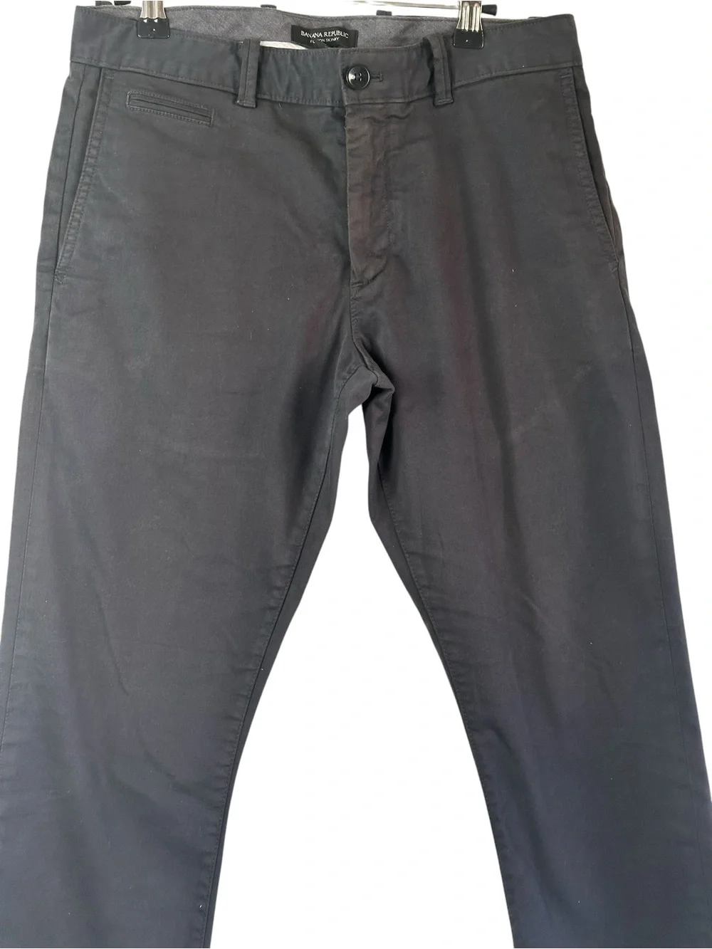 Banana Republic Fulton Skinny Chino Pants 30x30 Dark Charcoal Navy Slim Fit